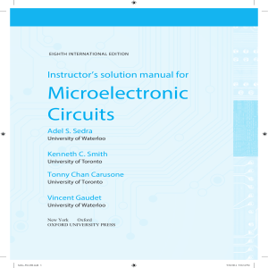 Instructor&rsquo;s solution manual for Microelectronic Circuits -- Adel S  Sedra, Kenneth C  Smith, Tonny Chan Carusone, -- 8th  international edition, 8, -- 64d882669faf020a3bfbe527b100b014 -- Anna&rsquo;s Archive