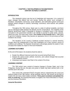19th Century Philippines as Rizal's Context - Chapter 2