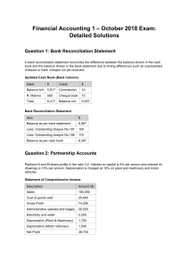 Financial Accounting 1 Oct 2018 Exam Solutions