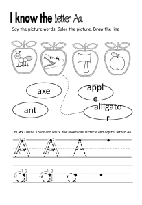 Letter Aa Worksheet: Tracing, Matching, and Writing for Kids