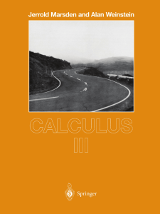 Calculus III Textbook by Marsden & Weinstein | Springer