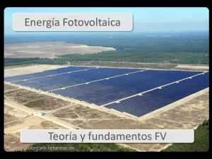 Energ&iacute;a Fotovoltaica: Teor&iacute;a y Fundamentos FV