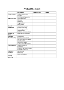 Product Development Checklist: Nematicide vs. Coffee