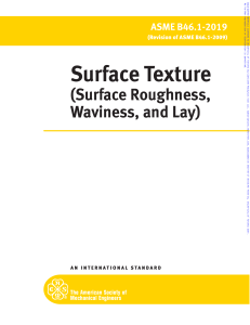 ASME B46.1-2019 Surface Texture Standard