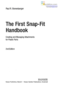 The First Snap-Fit Handbook: Plastic Part Attachments