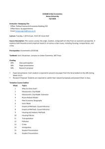 ECO648 Urban Economics Syllabus, Korea University Fall 2026