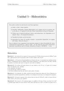 Gu&iacute;a de Ejercicios de Hidrost&aacute;tica - UBA Ciclo B&aacute;sico Com&uacute;n