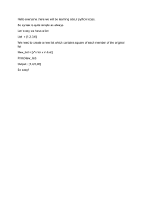 Python Loops Tutorial: List Comprehension Example