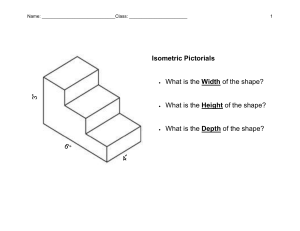 Isometric Pictorials Worksheet: Dimensions & Faces