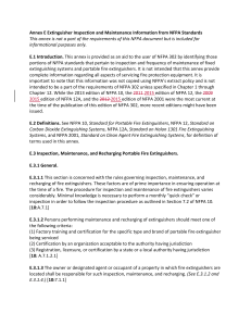 NFPA Extinguisher Inspection & Maintenance Guide