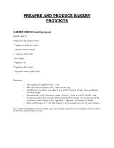 Master Dough Recipe for Bakery Products