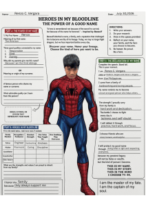 Heroes in My Bloodline: Personal Values & Family Heritage Worksheet