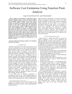 Software Cost Estimation Using Function Point Analysis