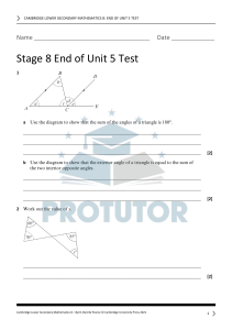 Cambridge Lower Secondary Maths 8 Unit 5 Test