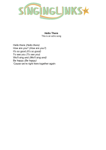 Hello There Echo Song Lyrics