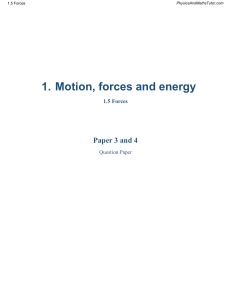 Physics Forces Exam Paper 3 & 4 Questions & Answers