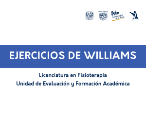 Ejercicios de Williams: Gu&iacute;a para Fisioterapia