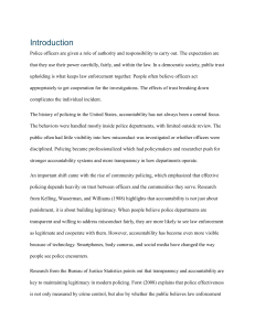 Police Accountability and Misconduct in Law Enforcement