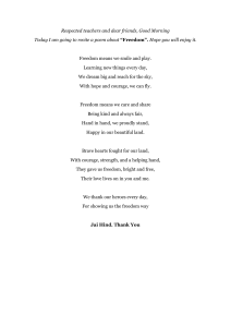 Poem on Freedom for School Recitation
