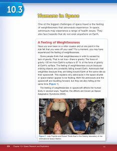 10.3 Humans in Space: Weightlessness & Hazards