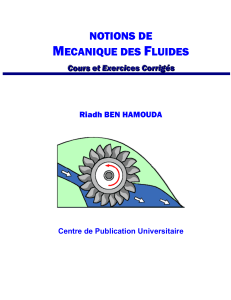 Notions de M&eacute;canique des Fluides: Cours et Exercices