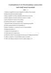 Fundamentals of Programming Languages Question Bank