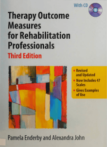 Therapy Outcome Measures for Rehabilitation Professionals