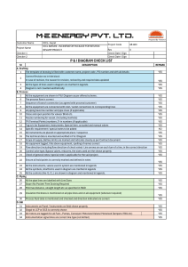 P&I Diagram Checklist for IOCL Revamp Project