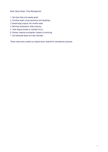 Basic Study Notes: Time Management Tips