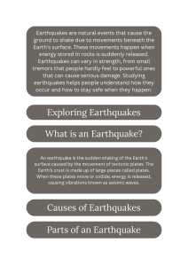 Exploring Earthquakes: Causes, Effects, and Safety
