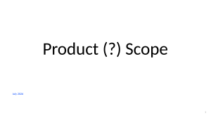 Product Scope: Project Management Guide