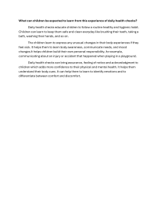 What Children Learn from Daily Health Checks
