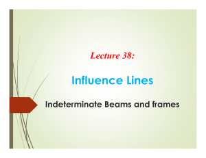 Lecture 38: Influence Lines for Indeterminate Beams and Frames