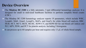 AUTO HEMATOLOGY ANALYZER