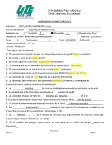 Examen de F&iacute;sica para Ingenier&iacute;a - Unidad 1
