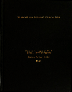 The Nature and Causes of Stairway Falls - 1959 Thesis