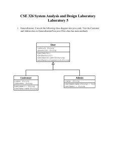 CSE 326 Lab 5: Generalization Class Diagram to Java
