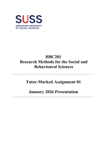HBC201 TMA01: Research Methods Assignment