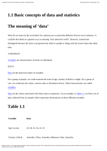 Basic Concepts of Data and Statistics | Pearson Textbook