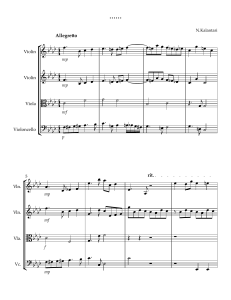 Allegretto N. Kalantari - Nuty na kwartet smyczkowy