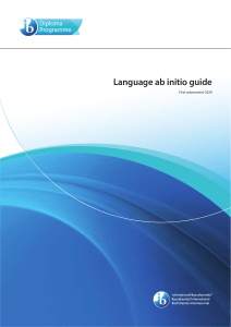 IB Language ab initio Guide 2020 | Diploma Programme