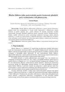 Blacha falowa jako usztywnienie pas&oacute;w kratownic płaskich przy wyboczeniu
