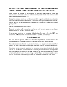Evaluaci&oacute;n Costos y Precios Unitarios