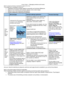 Organizational Behavior Assignment: Managing Emotions and Moods