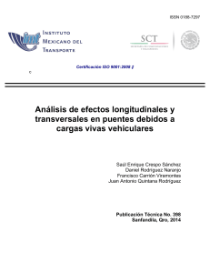 An&aacute;lisis de efectos en puentes por cargas vehiculares