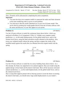ENGI 3452 Assignment 3 Part B Finite Element Methods
