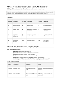 QMS210 Stats Cheat Sheet: Modules 1-7 Formulas & Traps