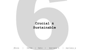 Crucial & Sustainable: Sustentabilidade e Consumo Consciente