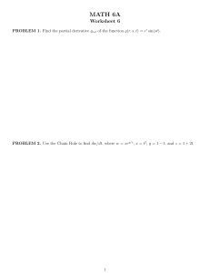 Zestaw ćwiczeń MATH 6A - Problemy z rachunku r&oacute;żniczkowego