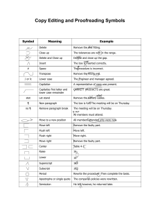 Copy Editing and Proofreading Symbols